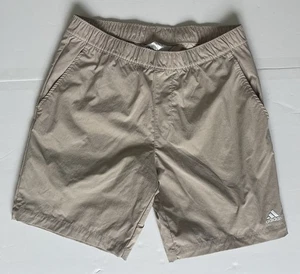 Adidas Golf Mens Comfort Ripstop Shorts Elastic Waist Size M Khaki 8” Inseam - Picture 1 of 6