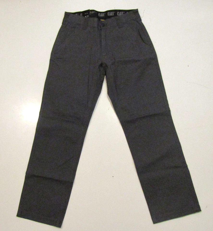 CAT Men’s Utility Work Pants 30x29 Gray Flex Waistband Durable Construction