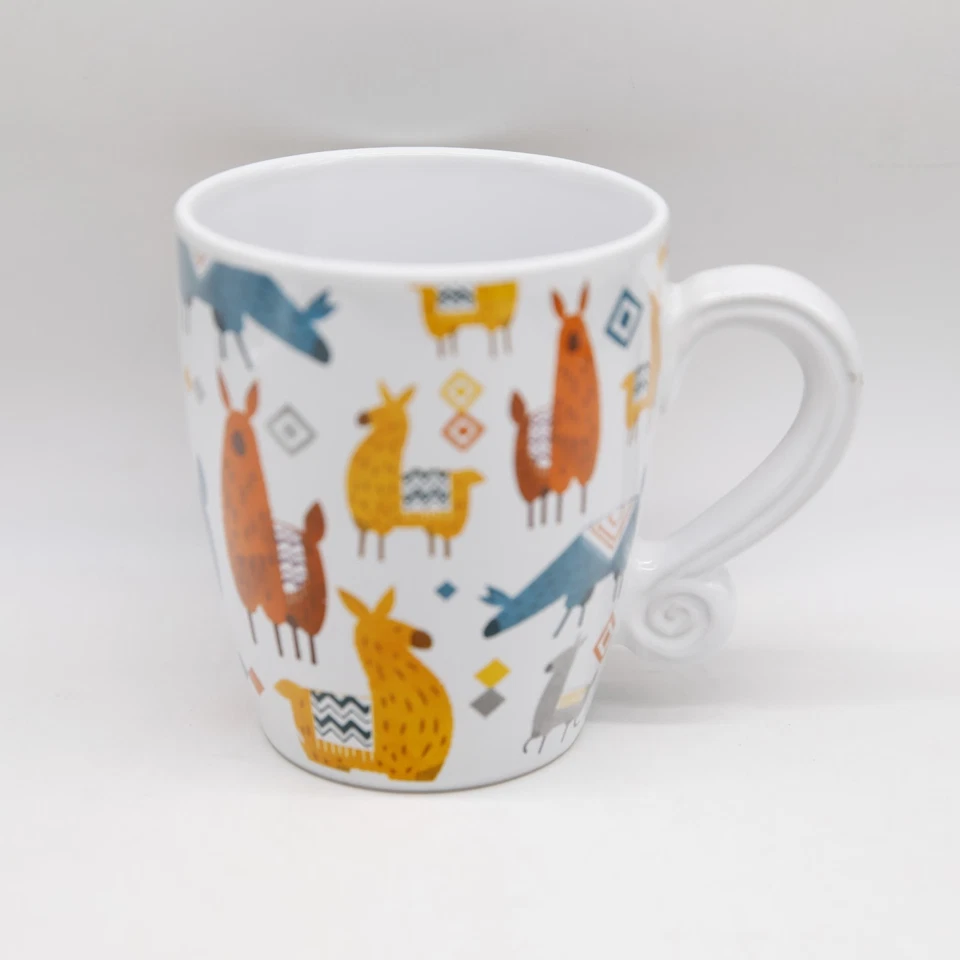 Llama Fancy Latte 20 oz. Taza de café de gres  Foto 1 de 4