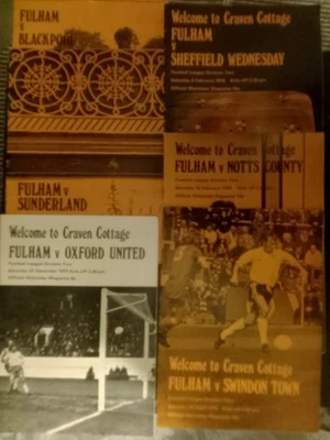 6 Fulham home programmes, Season 1973/74, Division Two - Image 1 of 2