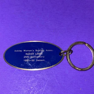 Ackley, Iowa Raider Lanes 25th Anniversary Key Chain - Picture 1 of 3
