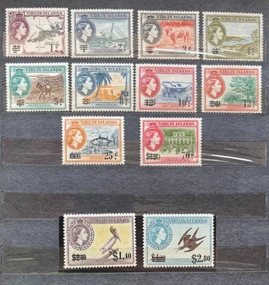 BRITISH VIRGIN ISLANDS,Elisabeth II,1962,Sc#128-37MHR,138-39 key price MNH,VF-XF - Image 1 of 4