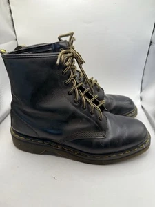 Dr. Martens 1460 Black Leather 8 Hole Boots Size US Men's 9 or Women's 11 - Picture 1 of 14
