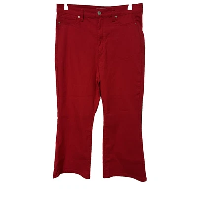 Pantalones recortados rojos XL elásticos coloridos resort playa verano viajes YMI para mujer EE. UU. Foto 1 de 4