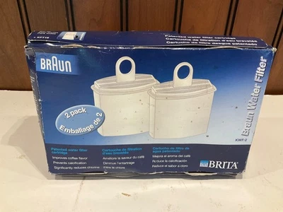 Filtro de agua Braun Brita KWF2 paquete de dos cartuchos para cafetera carbón de carbono Foto 1 de 3