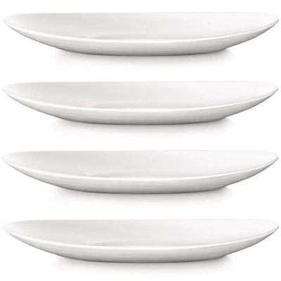 ARCOROC Set Of 4 Arc 30cm White Porcelain Oval Steak Dish Plate Kitchen Dinner Tableware