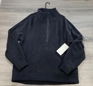 Lululemon Scuba Tumbled Fleece Funnel Neck Half Zip Adaptive Black XL/XXL NWT - Picture 1 of 12