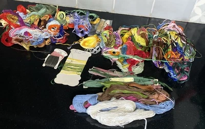 Large Bag Of Mixed Embroidery Threads Leftover From Projects And Kits 180g - Image 1 of 4