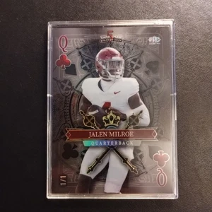 #1/1 Jalen Milroe Rookie Black Queen 2024 Wild Card Stacked Deck Alabama Seahawk - Bild 1 von 2