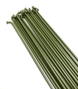 12 x SHADOW CONSPIRACY 20" WHEEL BMX BIKE BICYCLE SPOKES 182 mm 14G ARMY GREEN - Picture 1 of 5