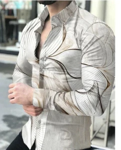 Mens Dress Fashion Long Sleeve Shirt Slim Fitted Formal Shirt Button Down 🔥🔥 - Picture 1 of 2