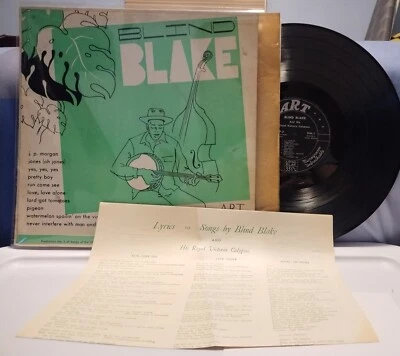 BLIND BLAKE & Royal Victoria Calypsos 1ST PRESS 1952 ART LP Lyrics Insert HEAR! - Image 1 of 4