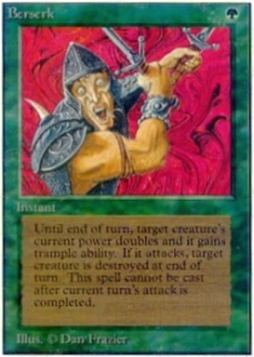 1x Berserk quase perfeito-estado perfeito, inglês 2ª edição ilimitado MTG Magic - Imagem 1 de 1