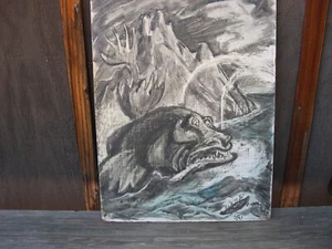 Boardman Robinson Painting "Monstrous pictures of whales" Kraushaar Galleries - Picture 1 of 5