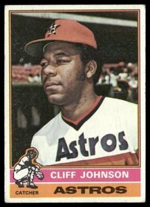 Tarjeta de béisbol Cliff Johnson 1976 Topps #249 Houston Astros - Imagen 1 de 2