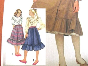 Girls Ruffled Skirt Sewing Pattern Top Petticoat Simplicity 6045 Size 10 Uncut - Picture 1 of 8