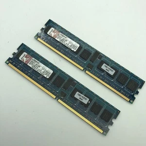2GB SET KINGSTON 1GB x2 PC2 3200 DDR2 400 ECC REG SERVER MEMORY CL3 fru 33R9141 - Picture 1 of 7