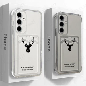 Für Samsung S25 Ultra S24 S23 S22 A56 A16 A15 Kartenfach Simple Deer Case Hülle - Bild 1 von 12
