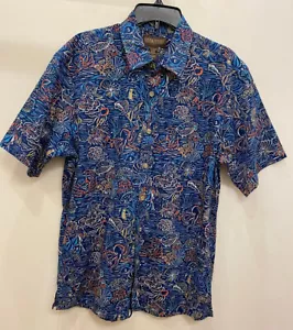 Neu Cooke Street Hawaii-Inseln 100 % Baumwolle Herren marineblau Multi Shirt M L XL XXL - Bild 1 von 15