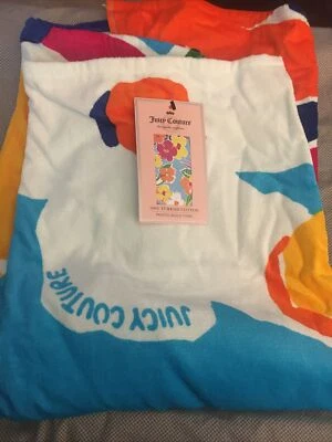 JUICY COUTURE TOALLA DE BAÑO PLAYA FLORES MULTICOLORES ALGODÓN TURCO 34x64 NUEVO Foto 1 de 4