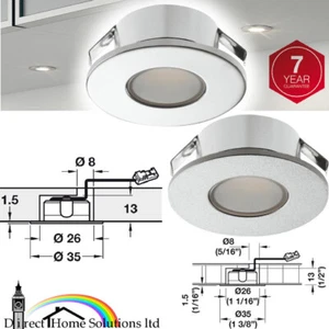 Downlight LED Loox 2022 12V Ø 35 mm, clasificación IP44, cromo pulido/plateado - Imagen 1 de 13