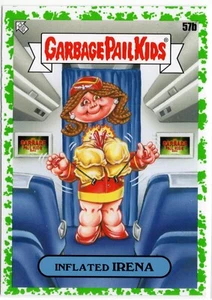 Garbage Pail Kids Go On Vacation 57b INFLATED IRENA Booger Green Parallel Topps - Picture 1 of 2