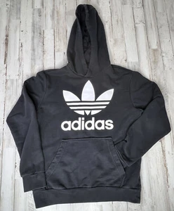 Adidas Hoodie Sweatshirt schwarz Logo Jugend Gr. L (13/14 Jahre) - Bild 1 von 8