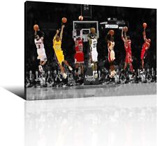 NBA Player Canvas Wall Art Basketball Players Sports Posters Dunking Artwork