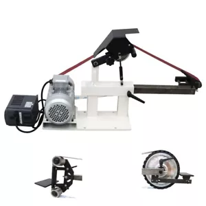 110V 72-82in Industrial Sand Belt Machine Belt Grinder Sander Speed Adjust 1500W - Picture 1 of 23