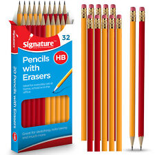 HB Pencils With Eraser Rubber Tip - Drawing Sketch Quality Red