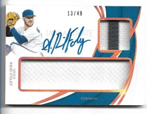 Immaculate Dual Relic 2019 automático novato #D-SF Sean Reid Foley/49 autógrafo radiocontrol - Imagen 1 de 2