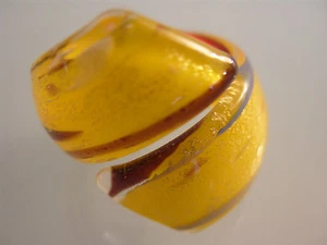 Anillo de cristal de Murano original joyería cristal de Murano ÚNICO hecho a mano colorido talla 18 - Imagen 1 de 3