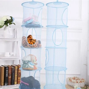 Bag Storage Hanging Bag Teddy Hammock Net Folding Basket Clothes Storage Basket - Picture 1 of 15