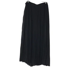 CJ BANKS - WOMEN'S 1X 16-18W - BLACK 100% POLYESTER PLEATED SKIRT - Picture 1 of 6