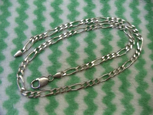 Pre-owned 22 3/4" long .925 Italy Sterling Silver Necklace 36.2 grams #698 - Picture 1 of 7