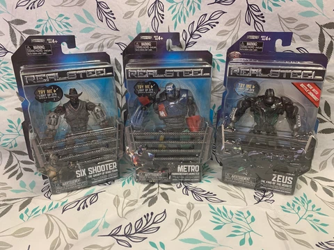 Real Steel 5" Your Choice of Atom Six Shooter Metro Light UP  Jakks Pacific Cover