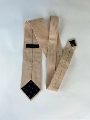 UNGARO - Beige Silver/Blue print Classic Tie 100% Silk ITALY - Image 1 of 4