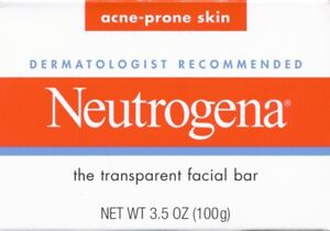 Neutrogena Transparent Face Cleansing Bar - Acne Prone Skin - 3.5oz. (3 Bars)