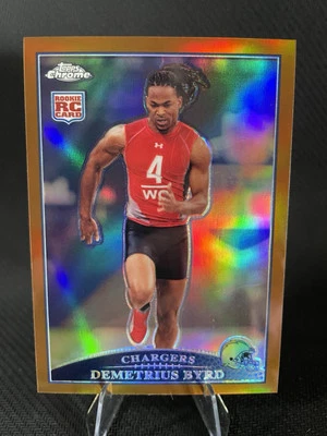 2009 Topps Chrome Bronze Refractor #TC142 Demetrius Byrd Rookie RC 003/649 - Image 1 of 2