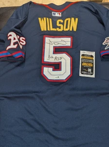 A'S JACOB WILSON SIGNIERTES LEICHTATHLETIK 2025 ALL STAR GAME TRIKOT MIT JSA COA - Bild 1 von 4