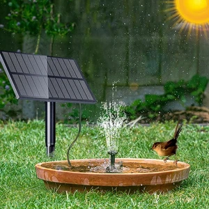 Panel Powered Solar Water Pump Feature Aquarium Fountain Garden Pool Pond USB - Picture 1 of 14