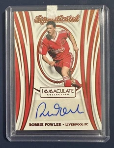 2024-25 Panini Immaculate Robbie Fowler Auto Liverpool/49 - Imagen 1 de 2