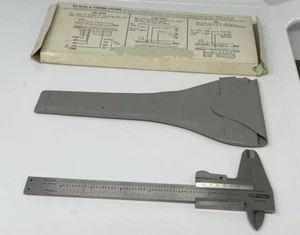 MG Tool Company # 6128 Vernier Caliper Hardened Stainless 0-6" Italy NOS W / Box - Picture 1 of 13