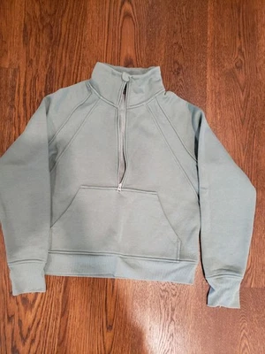 Danskin Quarter Zip Pullover Sweatshirt Athletic Top Sage Green  M/M - Image 1 of 4