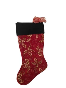 Supreme 16" Stechpalme Weihnachtsstrumpf rot grün - Bild 1 von 2