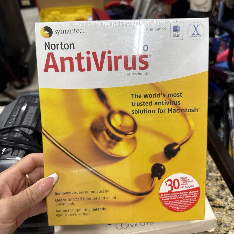 Norton Antivirus 2003 MAC ANTIVIRUS 9.0 VERSION SEALED NEW VINTAGE - Image 1 of 4