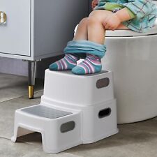 Toddler Step Stool, Kids Two Step Stool for Bathroom Sink, Toilet Potty Training
