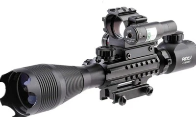 Pinty Rifle Scope Pkg  4-16X50mm W/Holographic Sight, Laser, and Offset Mount - Image 1 of 4