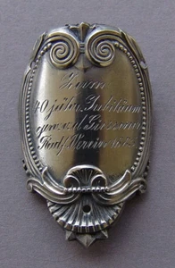 ZUM 40 J. JUBILÄUM ANTIKER 835 SILBER FAHNENNAGEL GIESSENER RADFAHR VEREIN 1885 - Bild 1 von 4