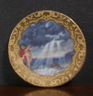 Porcelain Display  Plate   Dollhouse Miniature ~ UK ~ 1:12 scale ~ Room Box - Image 1 of 4